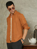 Campus Sutra Bloom-Textured Shirt