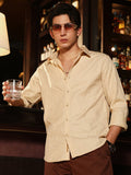 Campus Sutra Abstract-Lined Jacquard Shirt