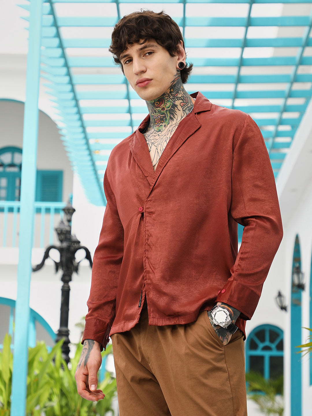 Campus Sutra Cuban-Modular Shirt