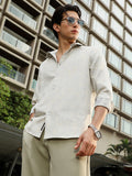 Campus Sutra Splash-Jacquard Shirt