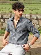 Campus Sutra Buffalo-Jacquard Shirt