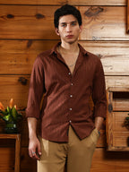 Campus Sutra Indie-Geometric Jacquard Shirt