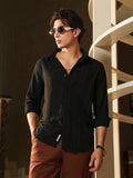 Campus Sutra Duo-Panel Jacquard Shirt