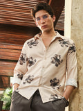 Campus Sutra Withering Flora Imprint Shirt