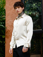 Campus Sutra Crushed-Satin Regular Shirt