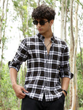 Campus Sutra Tartan-Woven Regular Shirt