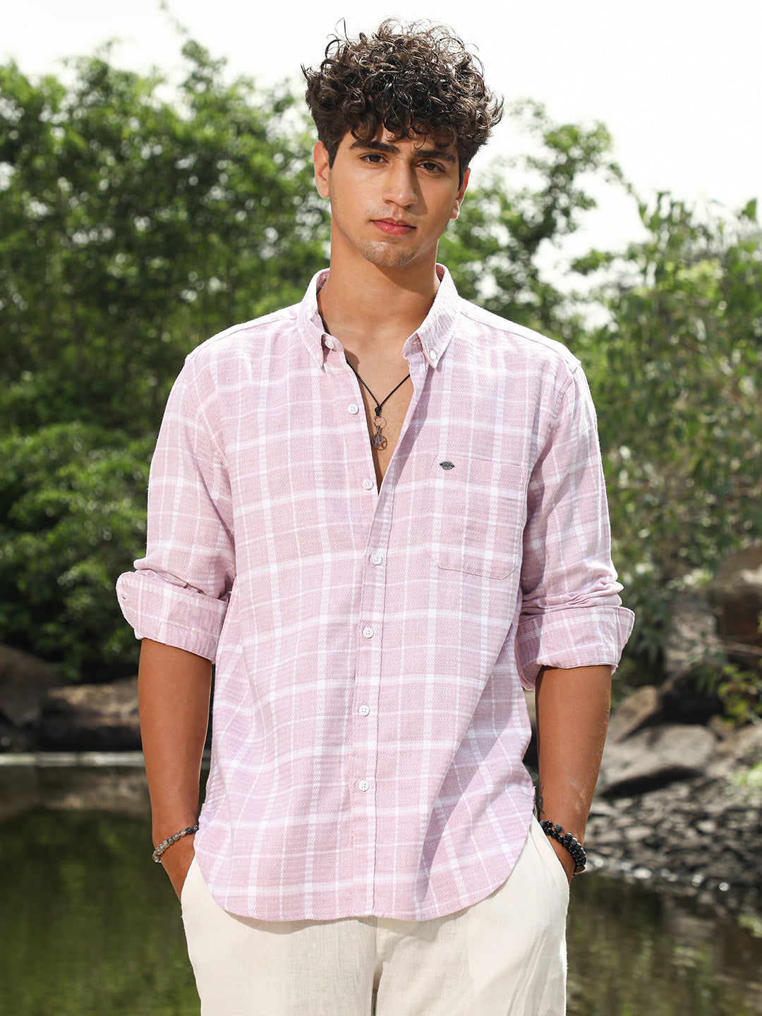 Campus Sutra Gun Club Woven Regular Shirt