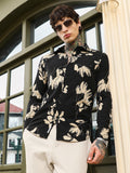 Campus Sutra Contrast-Petalia Imprint Shirt