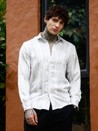 Campus Sutra Grazed-Textured Shirt