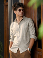 Campus Sutra Grazed-Fade Imprint Shirt