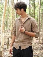 Campus Sutra Grazed-Fade Imprint Shirt