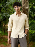 Campus Sutra Solid Creased-Tactile Shirt