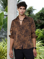 Campus Sutra Papillon-Garden Imprint Shirt