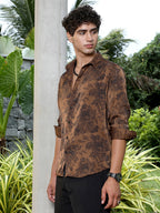 Campus Sutra Papillon-Garden Imprint Shirt