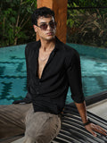 Campus Sutra Crushed-Textured Shirt