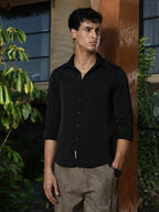 Campus Sutra Crushed-Textured Shirt