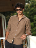 Campus Sutra Mono-Fluid Imprint Shirt