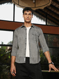 Campus Sutra Thread-Jacquard Shirt