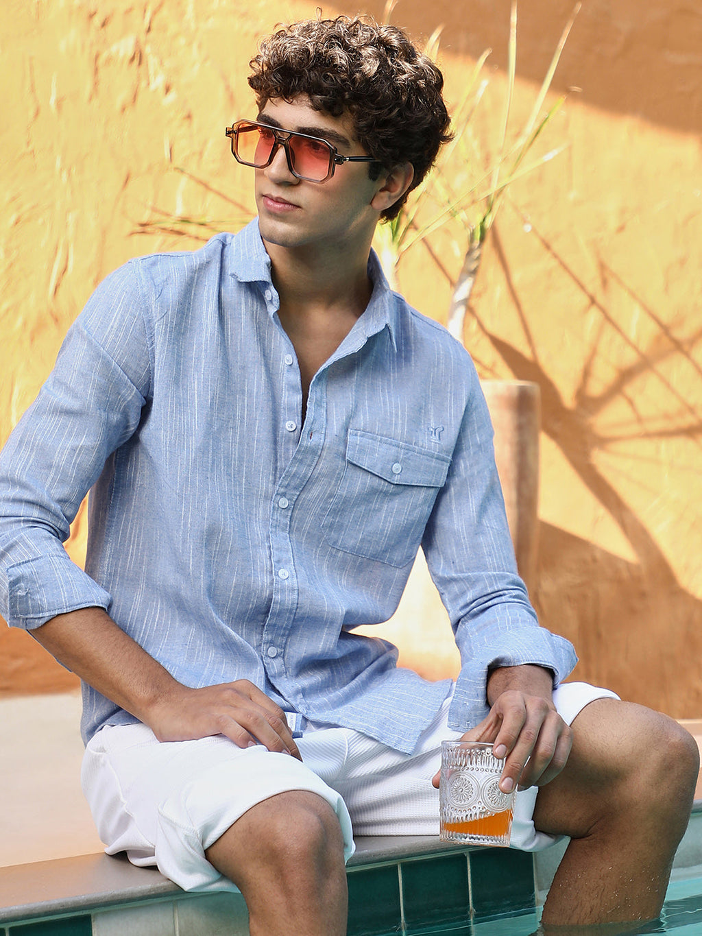 Campus Sutra Thread-Jacquard Shirt
