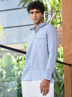 Campus Sutra Thread-Jacquard Shirt