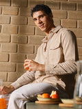 Campus Sutra Thread-Jacquard Shirt