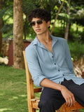 Campus Sutra Basket-Knit Jacquard Shirt