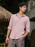 Campus Sutra Basket-Knit Jacquard Shirt