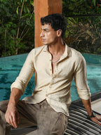 Campus Sutra Solid Creased-Tactile Shirt