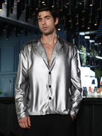 Campus Sutra Single-Breasted Sheen Shirt