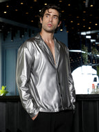 Campus Sutra Single-Breasted Sheen Shirt