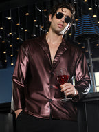 Campus Sutra Single-Breasted Sheen Shirt