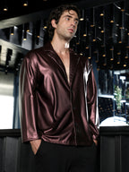 Campus Sutra Single-Breasted Sheen Shirt