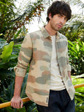 Campus Sutra Abstract-Print Waffle Shirt