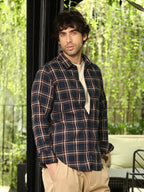 Campus Sutra Button-Down Tartan-Plaid Shirt