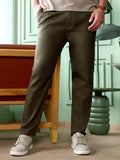 Campus Sutra Pleated Slim-Tailored Trousers