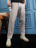 Campus Sutra Linen-Blend Chino Trousers