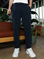 Campus Sutra Pleated Cuffed Trousers
