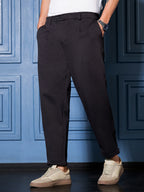 Campus Sutra Pleated-Tailored Trousers
