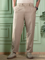Campus Sutra Pleated-Tailored Trousers