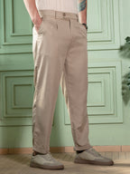 Campus Sutra Pleated-Tailored Trousers