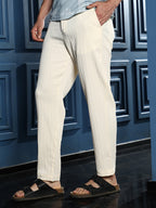Campus Sutra Pin-Tactile Chino Trousers