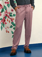 Campus Sutra Lightweight - Tailored Linen-Blend Trousers