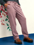 Campus Sutra Lightweight - Tailored Linen-Blend Trousers