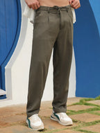 Campus Sutra Lightweight - Tailored Linen-Blend Trousers