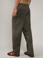 Campus Sutra Lightweight - Tailored Linen-Blend Trousers
