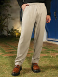 Campus Sutra Lightweight - Tailored Linen-Blend Trousers