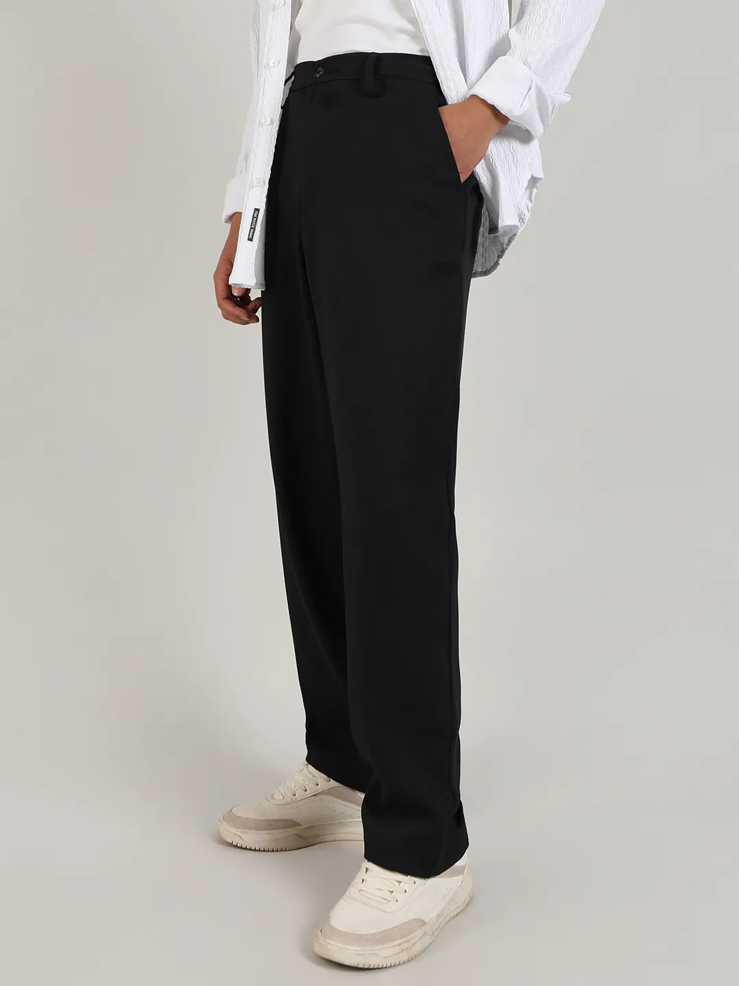 Campus Sutra Lightweight - Tailored Heathered Trousers