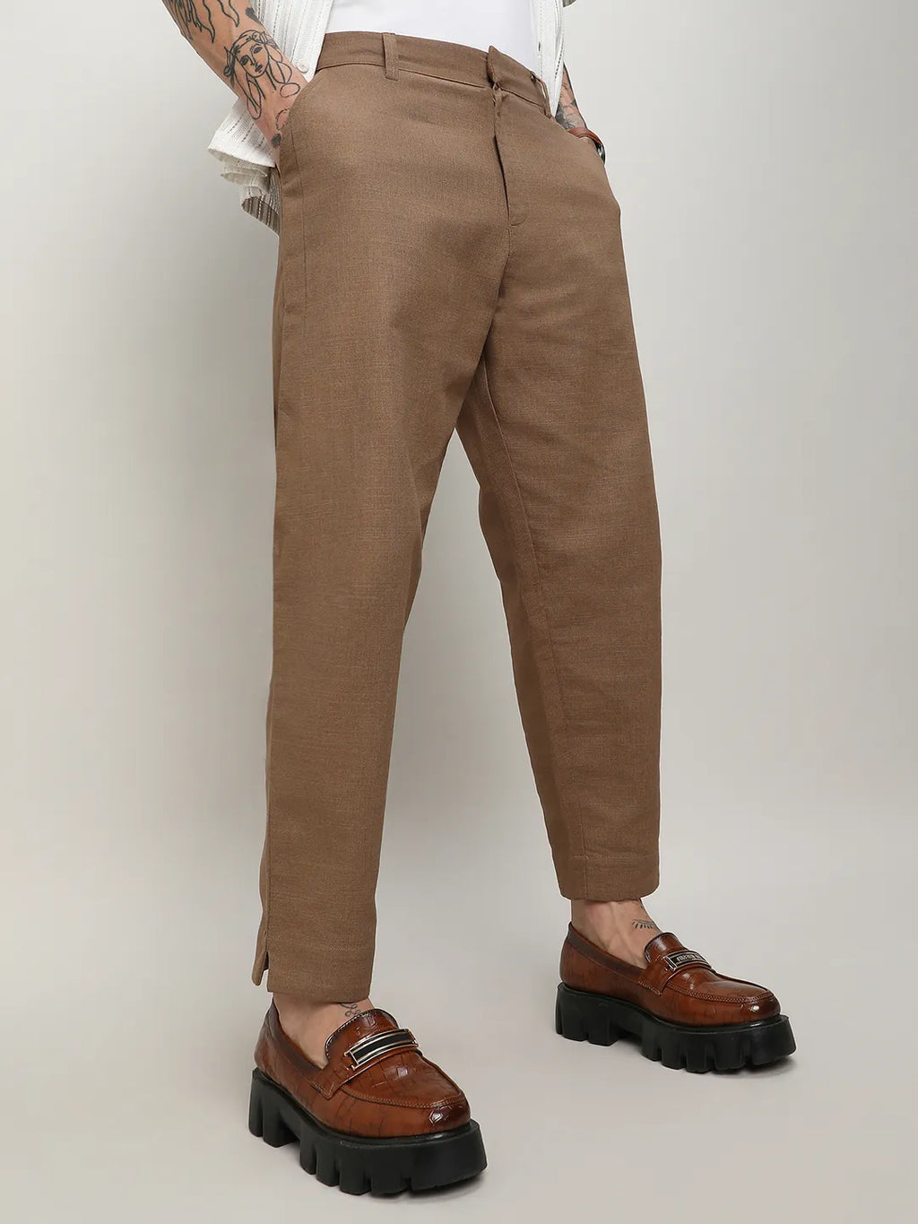 Campus Sutra Lightweight - Solid Tailored Trousers