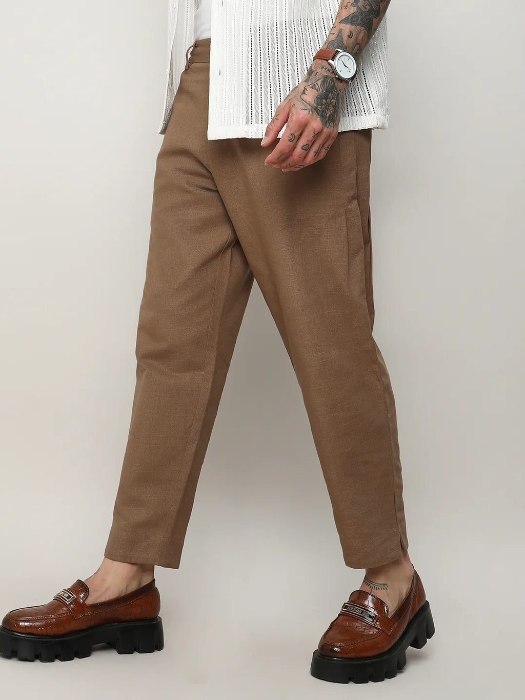 Campus Sutra Lightweight - Solid Tailored Trousers