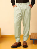 Campus Sutra Satin Tapered Trousers